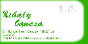 mihaly oancsa business card